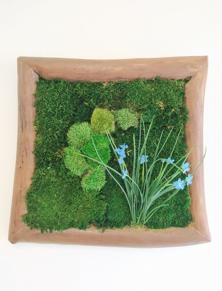 Machový obraz s kvetom 40cm x 45cm