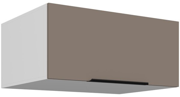 Hlboká digestorová skrinka LUNARA - šírka 80 cm, tmavo béžová / biela