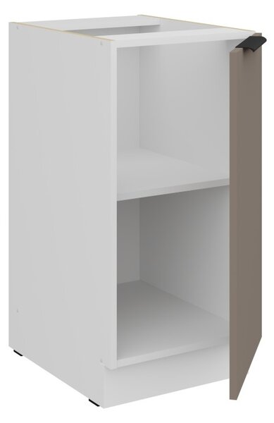 Dolná jednodverová skrinka LUNARA - šírka 40 cm, tmavo béžová / biela