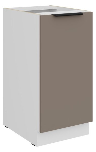 Dolná jednodverová skrinka LUNARA - šírka 40 cm, tmavo béžová / biela