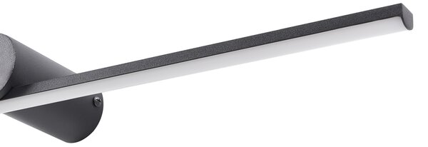 Obrazové a zrkadlové LED svietidlo čierne kovové práškové lakovanie kúpeľňa obývacia izba moderná nástenná lampa