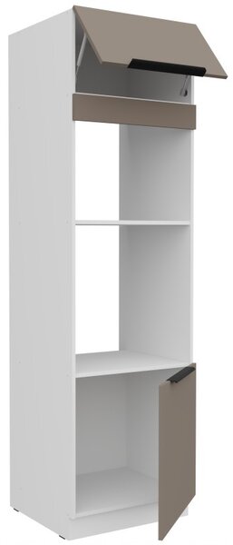 Skriňa na vstavané spotrebiče LUNARA - šírka 60 cm, tmavo béžová / biela