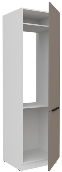 Skriňa na vstavanú chladničku LUNARA - šírka 60 cm, tmavo béžová / biela