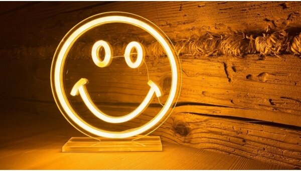 2Kids Toys - LED neónová stolová dekorácia LED/5W/USB smajlík