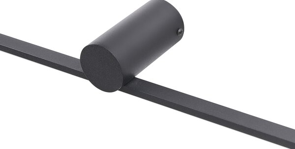 Obrazové a zrkadlové LED svietidlo čierne kovové práškové lakovanie kúpeľňa obývacia izba moderná nástenná lampa