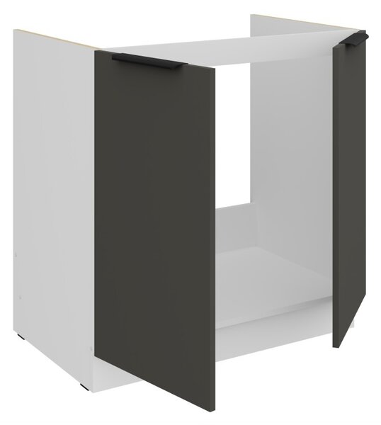 Drezová skrinka LUNARA - šírka 80 cm, grafit/biela