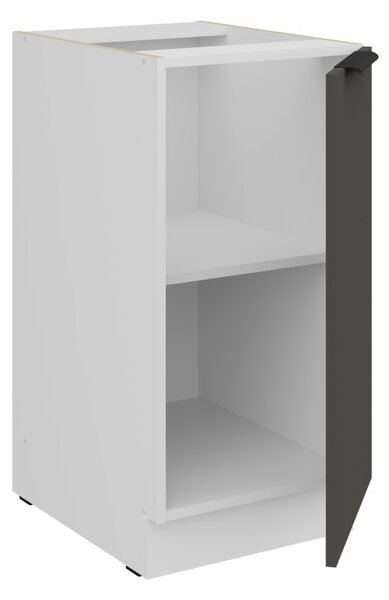 Dolná jednodverová skrinka LUNARA - šírka 40 cm, grafit / biela