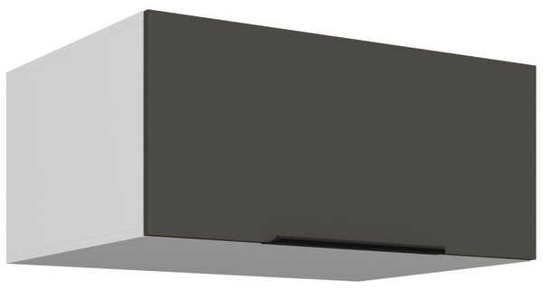 Hlboká digestorová skrinka LUNARA - šírka 80 cm, grafit / biela
