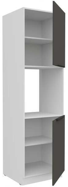 Kuchynská skriňa na vstavanú rúru LUNARA - šírka 60 cm, grafit / biela