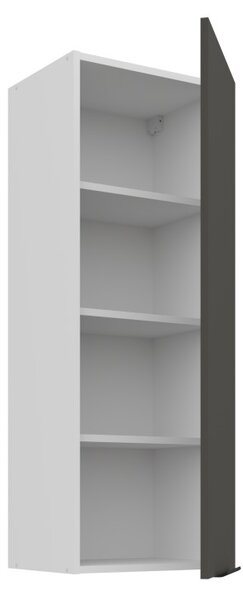 Vysoká horná kuchynská skrinka LUNARA - šírka 40 cm, grafit/biela
