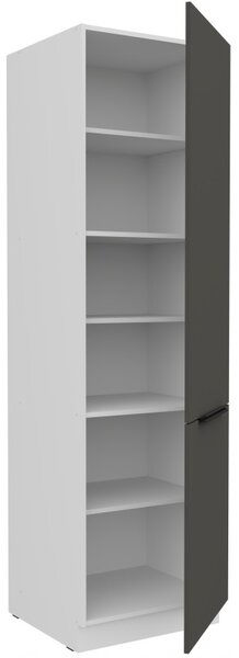 Potravinová skriňa LUNARA - šírka 60 cm, grafit / biela
