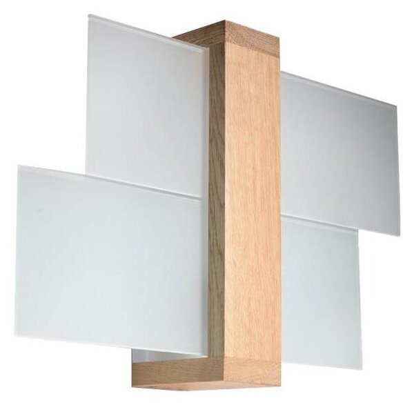 Sollux SL.0077 - Nástenné svietidlo FENIKS 1 1xE27/60W/230V prírodné drevo
