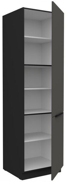 Potravinová skriňa LUNARA - šírka 60 cm, grafit / čierna