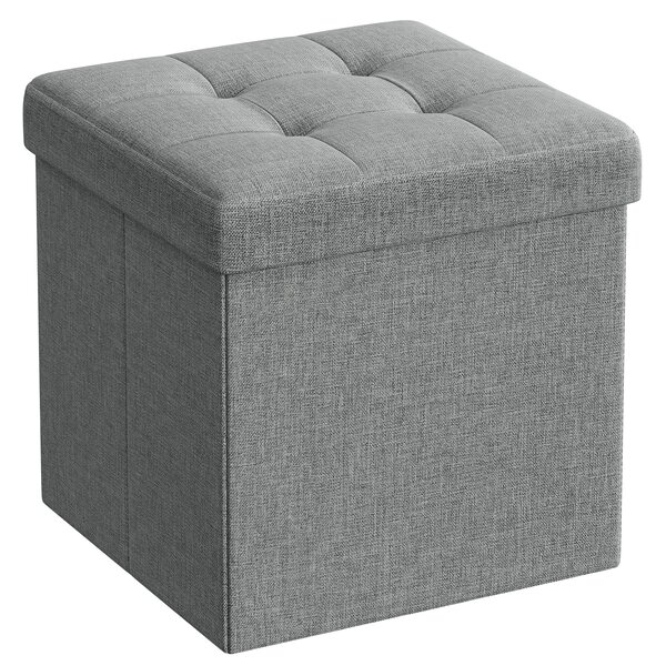 Taburet s úložným priestorom OTTOMAN 30x30 cm, sivý