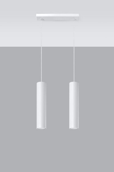 Sollux SL.0324 - Luster na lanku LAGOS 2 2xGU10/10W/230V biela