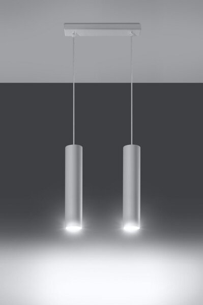 Sollux SL.0324 - Luster na lanku LAGOS 2 2xGU10/10W/230V biela