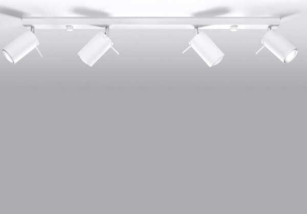 Sollux SL.0331 - Bodové svietidlo RING 4L 4xGU10/10W/230V biela