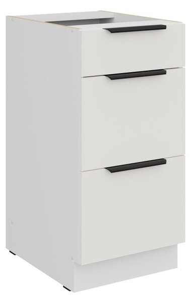 Kuchynská skrinka so šuplíkmi LUNARA - šírka 40 cm, biela