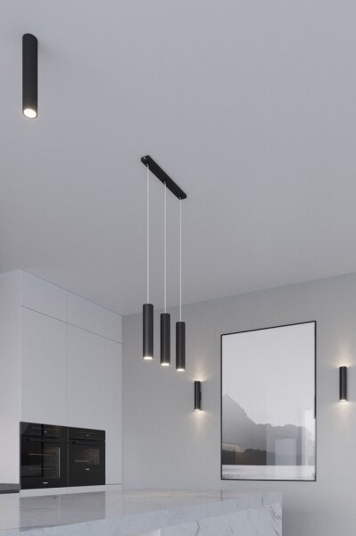 Sollux SL.0327 - Luster na lanku LAGOS 1 1xGU10/10W/230V čierna