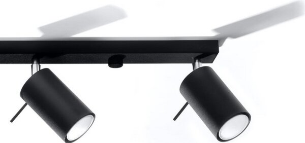 Sollux SL.0332 - Bodové svietidlo RING 4L 4xGU10/10W/230V čierna