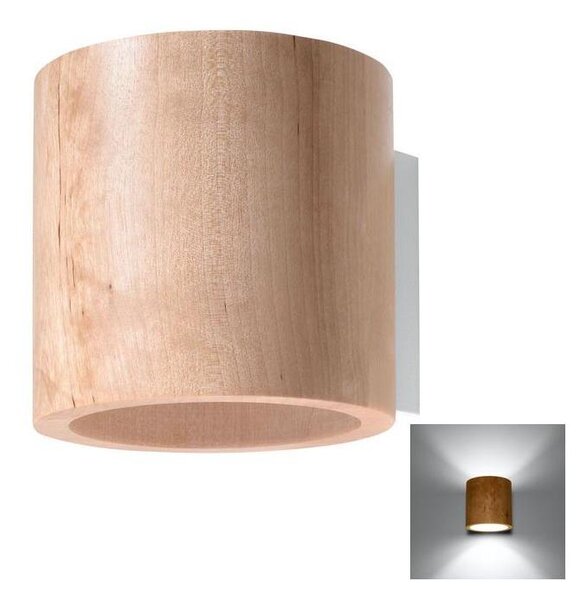 Sollux SL.0490 - Nástenné svietidlo ORBIS 1xG9/40W/230V drevo