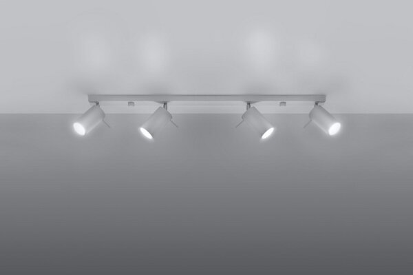 Sollux SL.0331 - Bodové svietidlo RING 4L 4xGU10/10W/230V biela