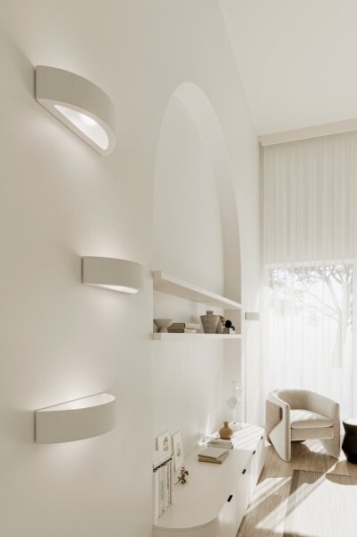 Sollux SL.0001 - Nástenné svietidlo ATENA 1xE27/60W/230V 40,5 cm biela