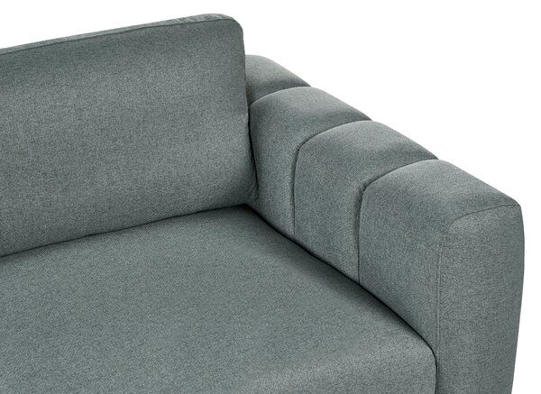 Modulárna 2-miestna pohovka zelená látkové čalúnenie moderný dizajn minimalistický štýl