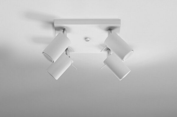 Sollux SL.0090 - Bodové svietidlo RING 4 4xGU10/10W/230V biela