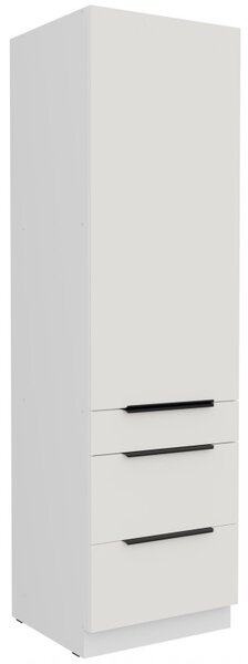 Potravinová skriňa so šuplíkmi LUNARA - šírka 60 cm, biela