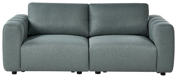 Modulárna 2-miestna pohovka zelená látkové čalúnenie moderný dizajn minimalistický štýl