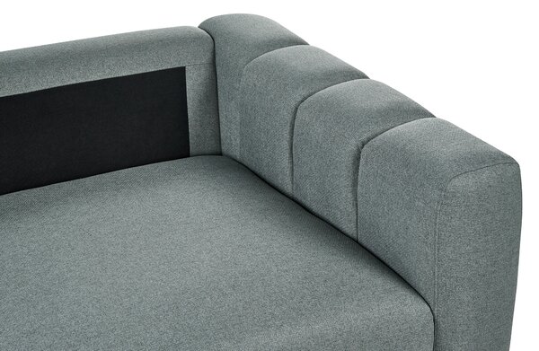 Modulárna 2-miestna pohovka zelená látkové čalúnenie moderný dizajn minimalistický štýl