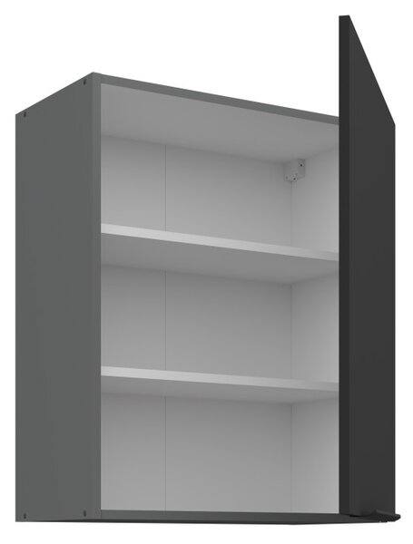 Horná kuchynská skrinka LUNARA - šírka 60 cm, čierna / antracit