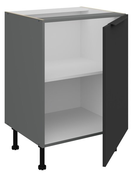 Dolná jednodverová skrinka LUNARA - šírka 60 cm, čierna / antracit