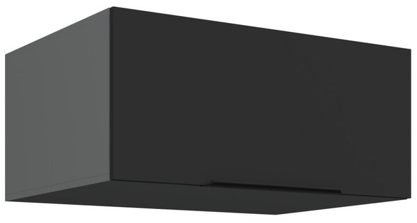 Hlboká digestorová skrinka LUNARA - šírka 80 cm, čierna / antracit