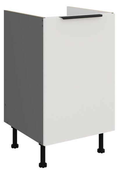Dolná drezová skrinka LUNARA - šírka 50 cm, biela / antracit