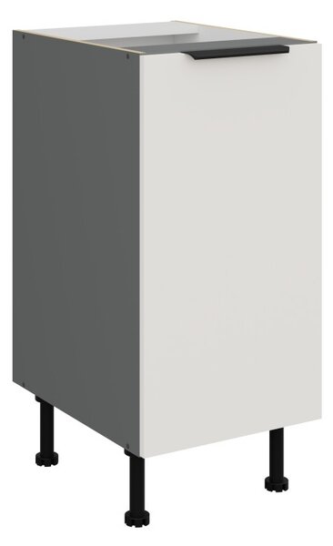 Dolná jednodverová skrinka LUNARA - šírka 40 cm, biela / antracit