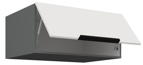 Hlboká digestorová skrinka LUNARA - šírka 80 cm, biela / antracit