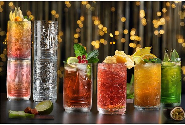 RCR POHÁR NA VODU TIKI PULCINELLA 450ML SADA 4 KS