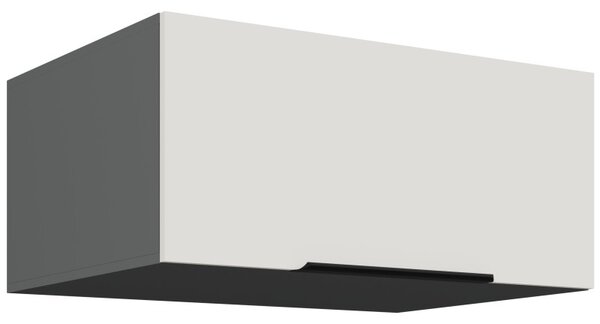 Hlboká digestorová skrinka LUNARA - šírka 80 cm, biela / antracit