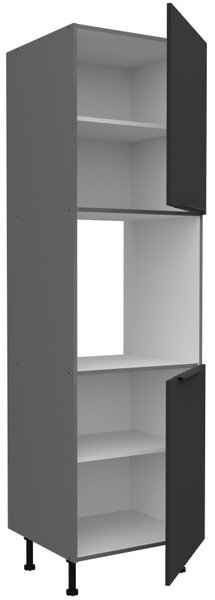 Kuchynská skriňa na vstavanú rúru LUNARA - šírka 60 cm, čierna / antracit