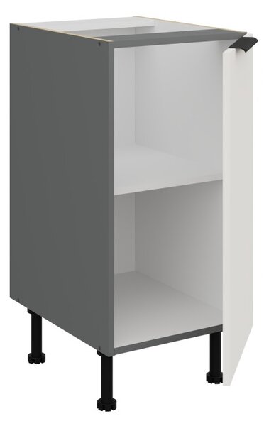 Dolná jednodverová skrinka LUNARA - šírka 40 cm, biela / antracit