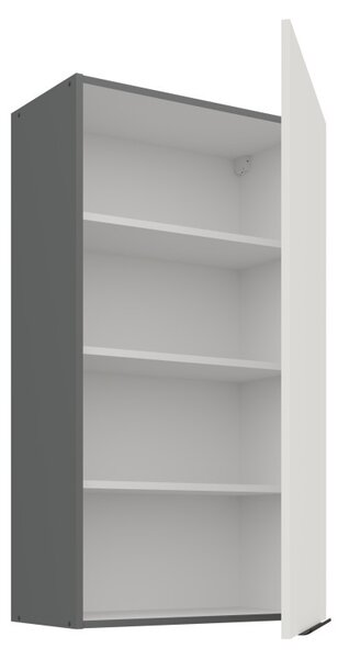 Vysoká horná kuchynská skrinka LUNARA - šírka 60 cm, biela / antracit