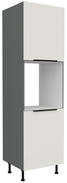 Kuchynská skriňa na vstavanú rúru LUNARA - šírka 60 cm, biela / antracit