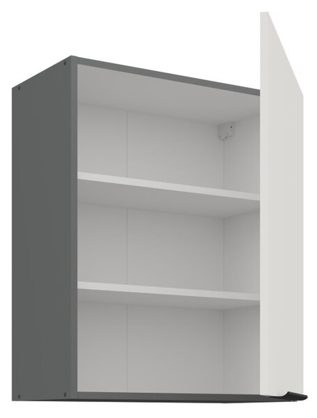 Horná kuchynská skrinka LUNARA - šírka 60 cm, biela / antracit
