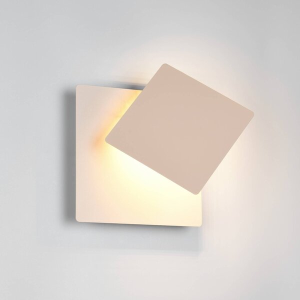Trio Lighting LED nástenné svetlo Mio, béžová farba, šírka 18 cm, kov, Krémová / jantárovo žltá, Obývacia izba / jedáleň, kov, Moderný, Nástenné svietidlo