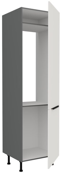Skriňa na vstavanú chladničku LUNARA - šírka 60 cm, biela / antracit