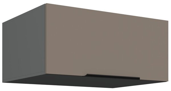 Hlboká digestorová skrinka LUNARA - šírka 80 cm, tmavo béžová / antracit