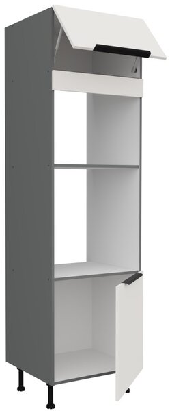 Skriňa na vstavané spotrebiče LUNARA - šírka 60 cm, biela / antracit