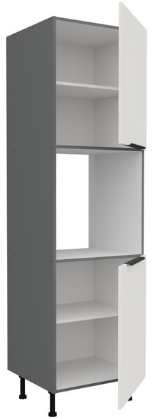 Kuchynská skriňa na vstavanú rúru LUNARA - šírka 60 cm, biela / antracit